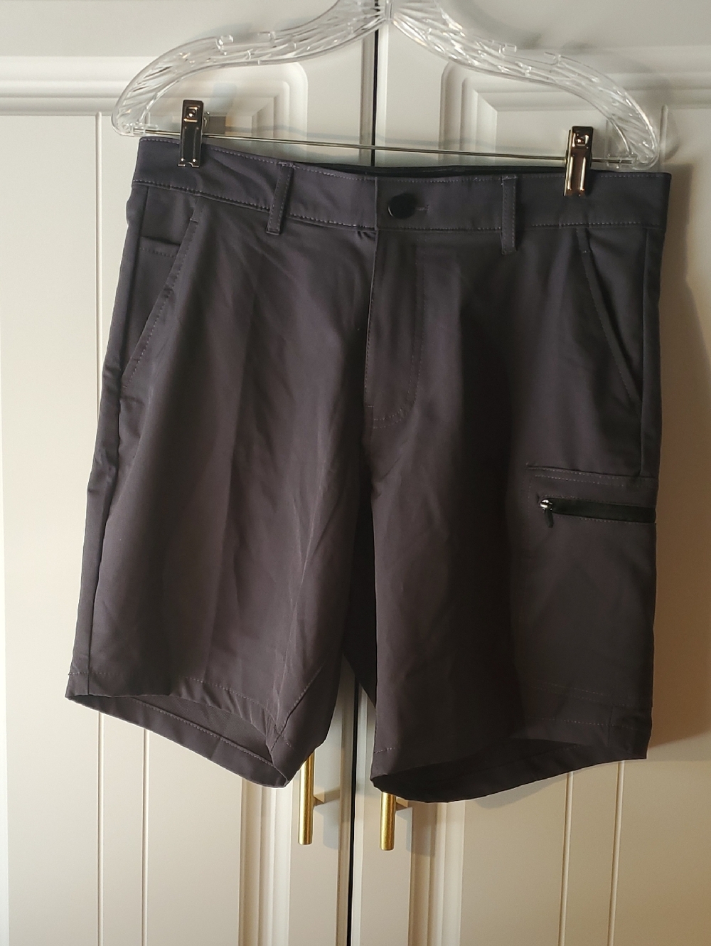 Men's Hybrid Shorts with Zip Utility Pocket — Graphite